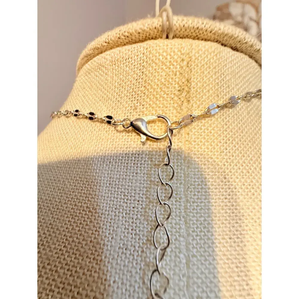 Vintage Rosary Cross Necklace 16”